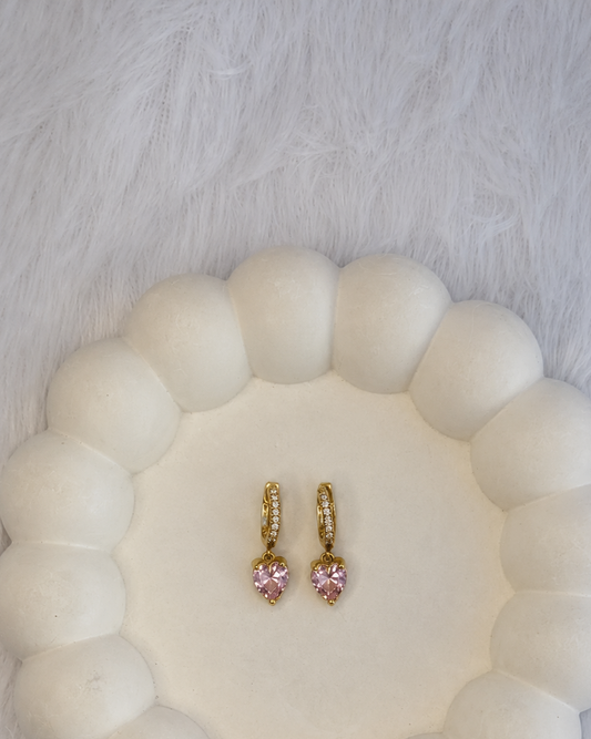 Dainty Heart Drop Earrings