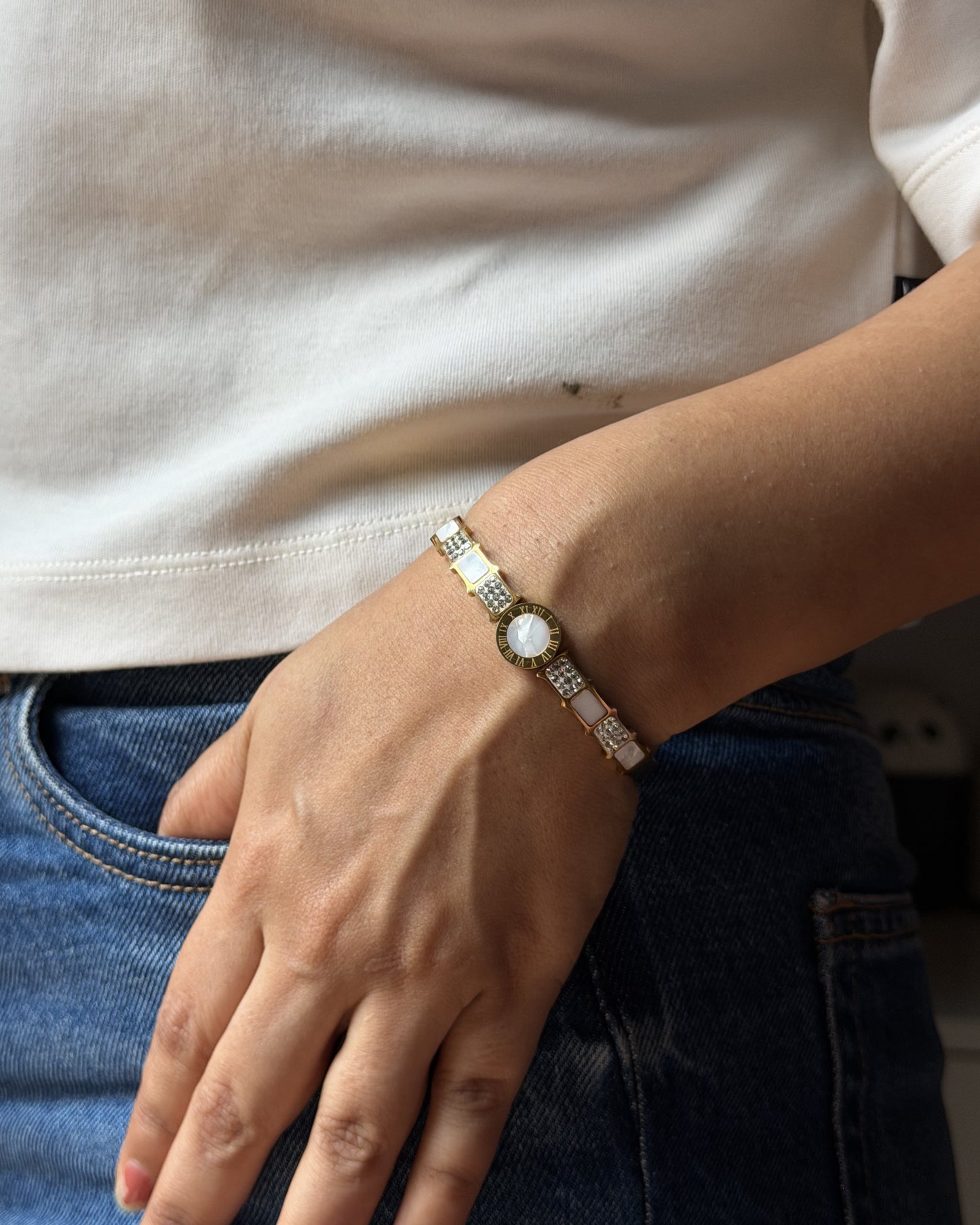 Roman Pearl Bracelet