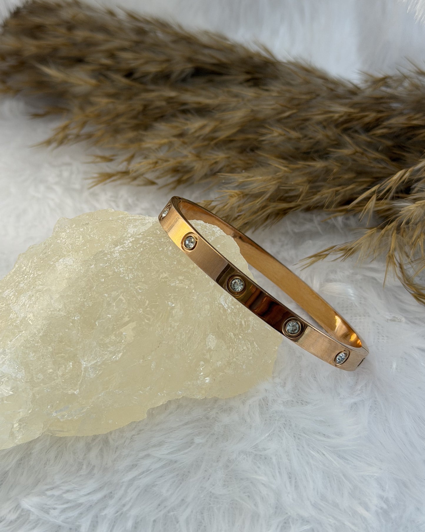 Rose Gold Studded Cartier Bracelet