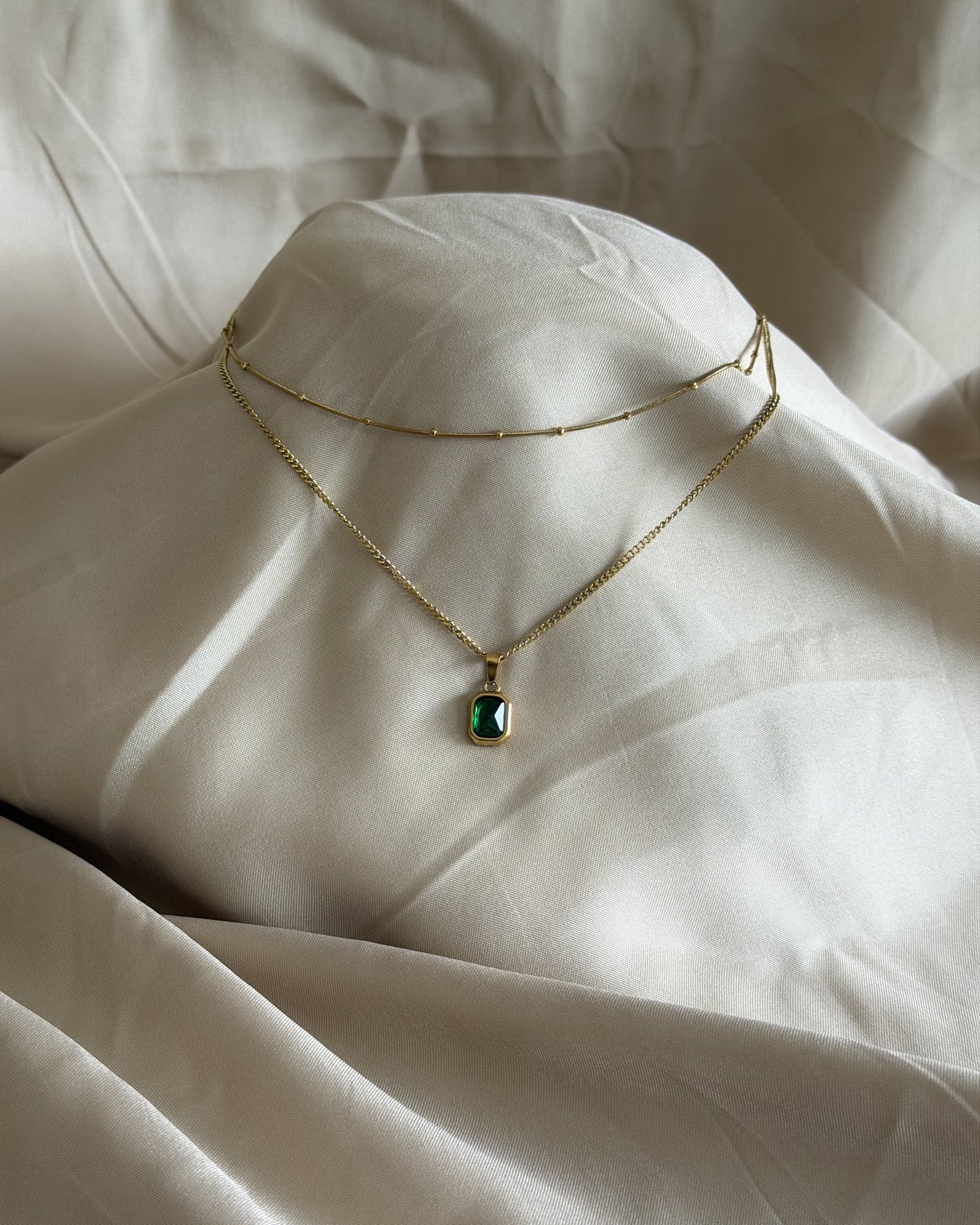 Emerald Layered Necklace