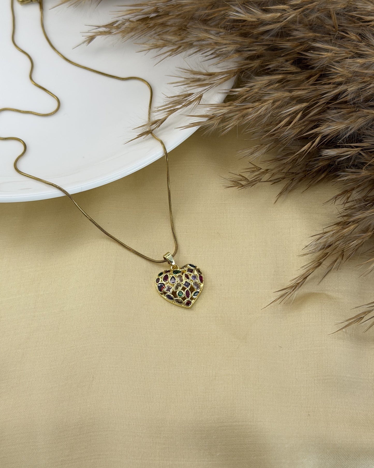 Rainbow Heart Necklace