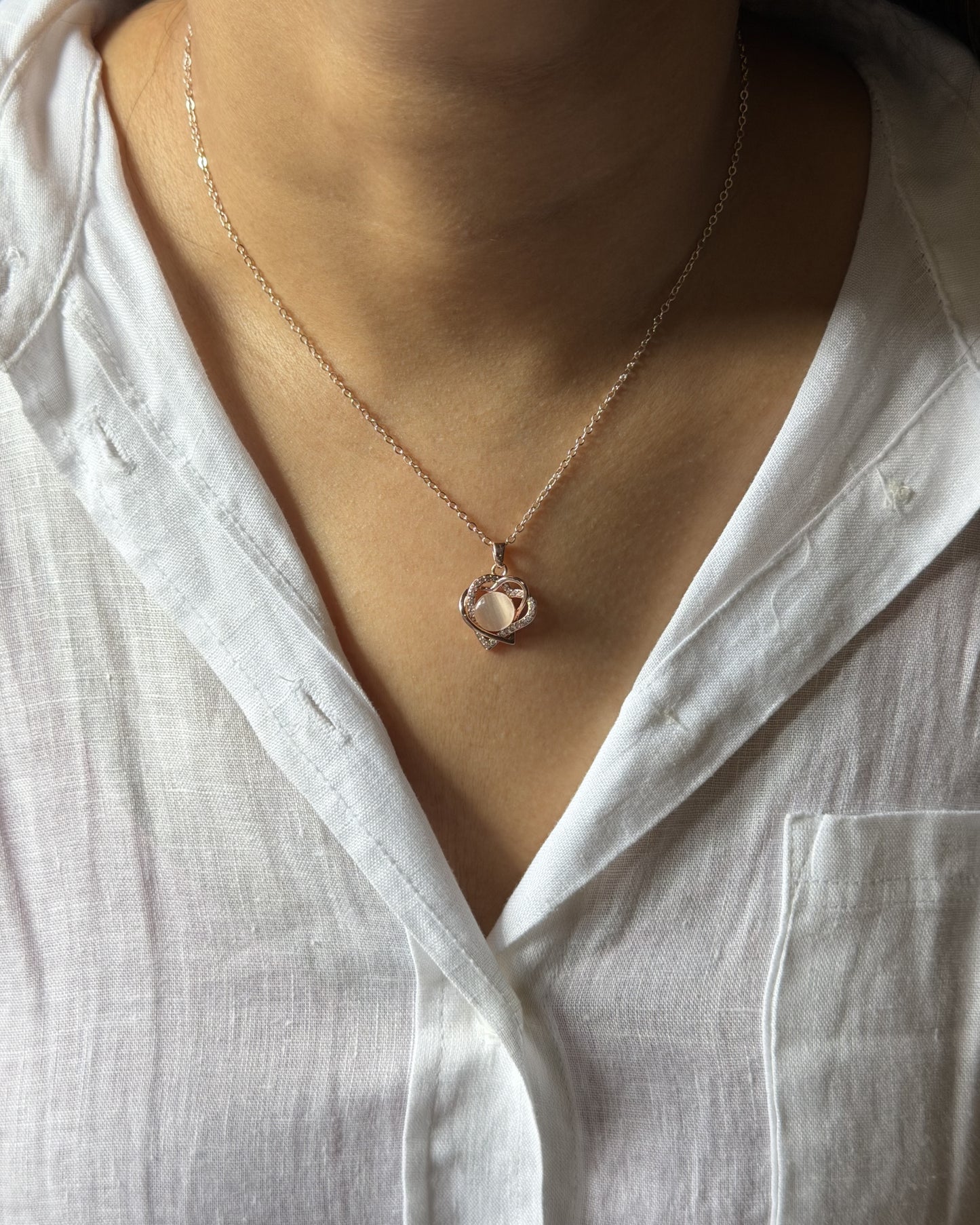 Blush Heart Necklace