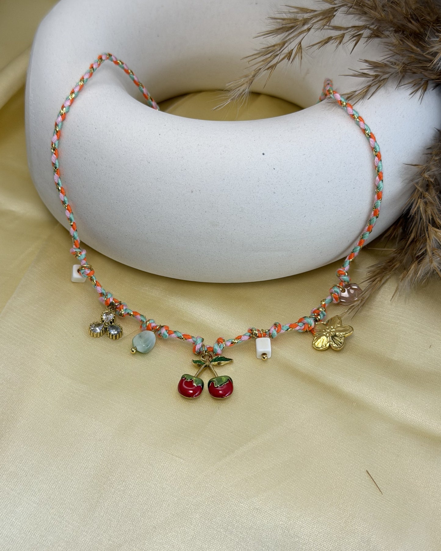 Cherry Blossom Charm Necklace