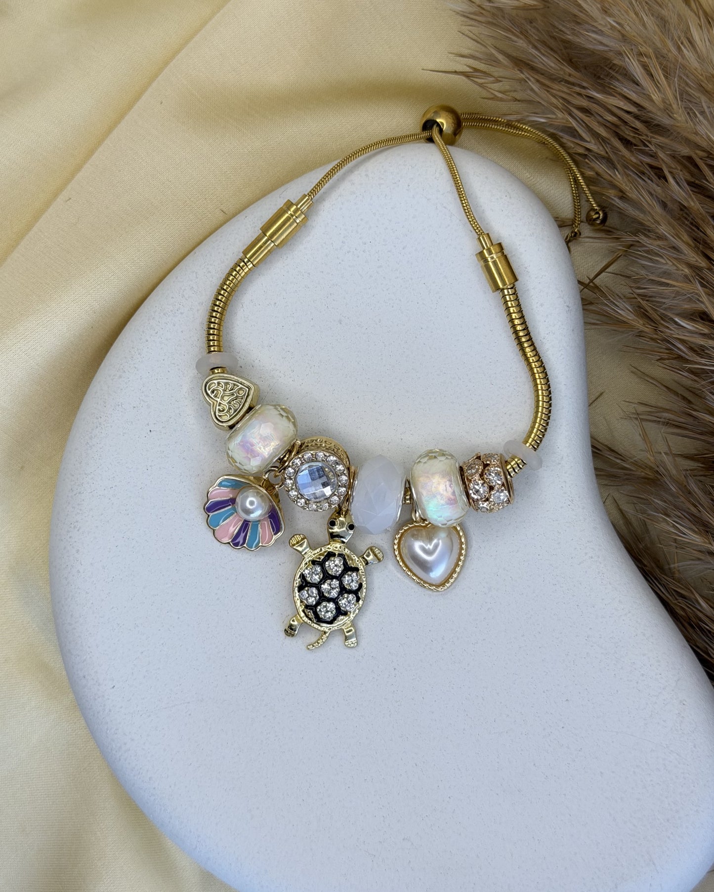 Pearl Tide Charm Bracelet