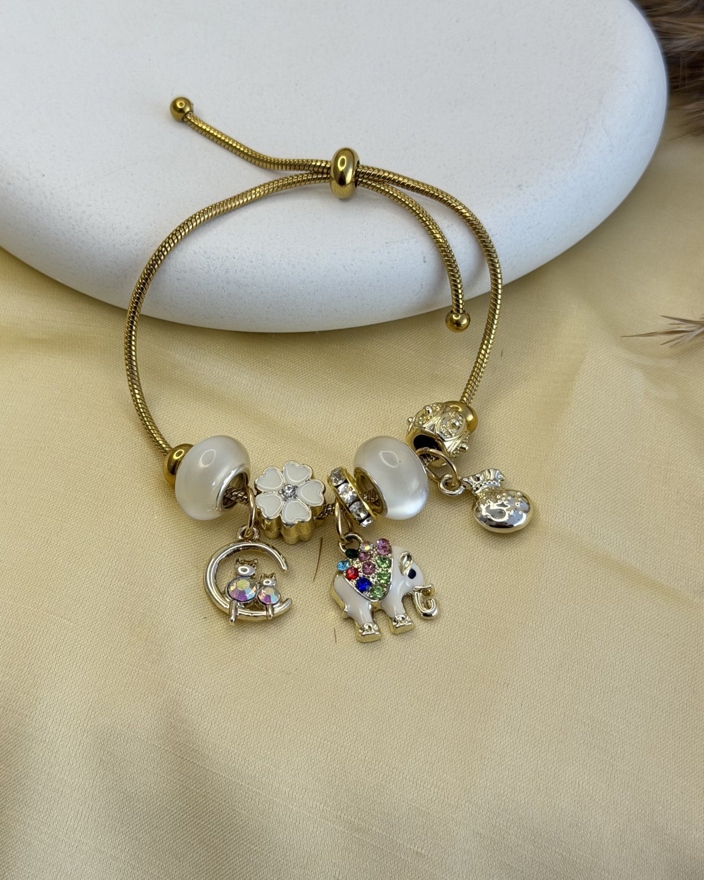 Lucky Elephant Charm Bracelet