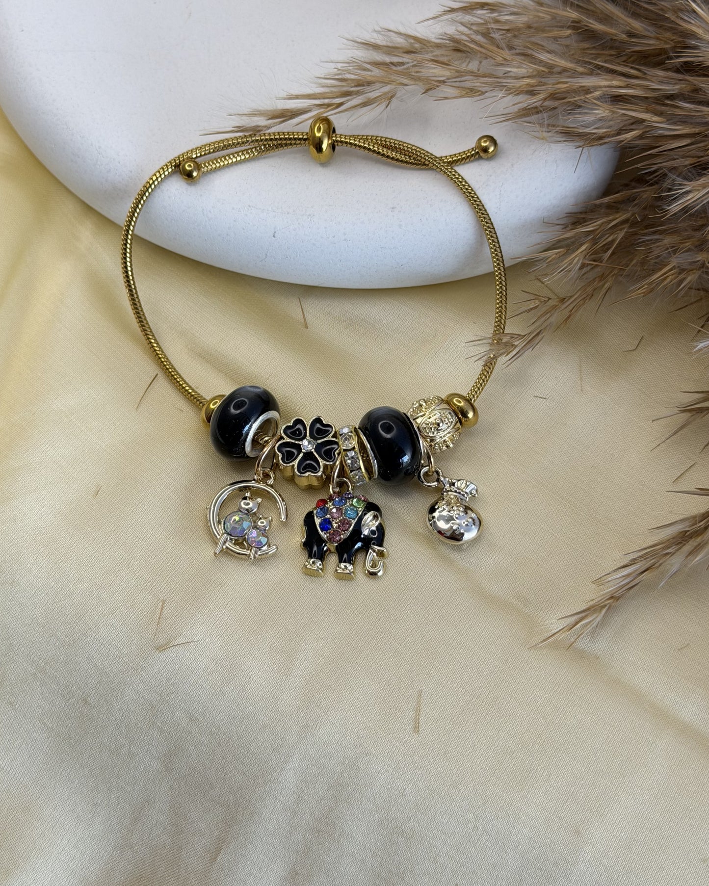 Lucky Elephant Charm Bracelet