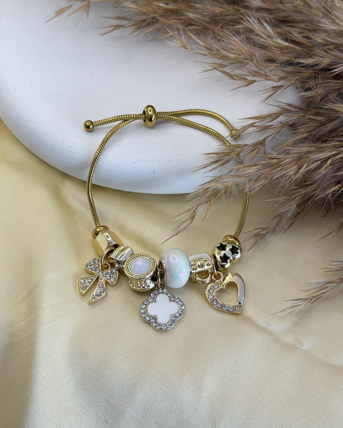Golden Grace Charm Bracelet