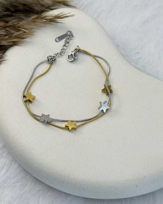 Starlight Link Dual Tone Bracelet