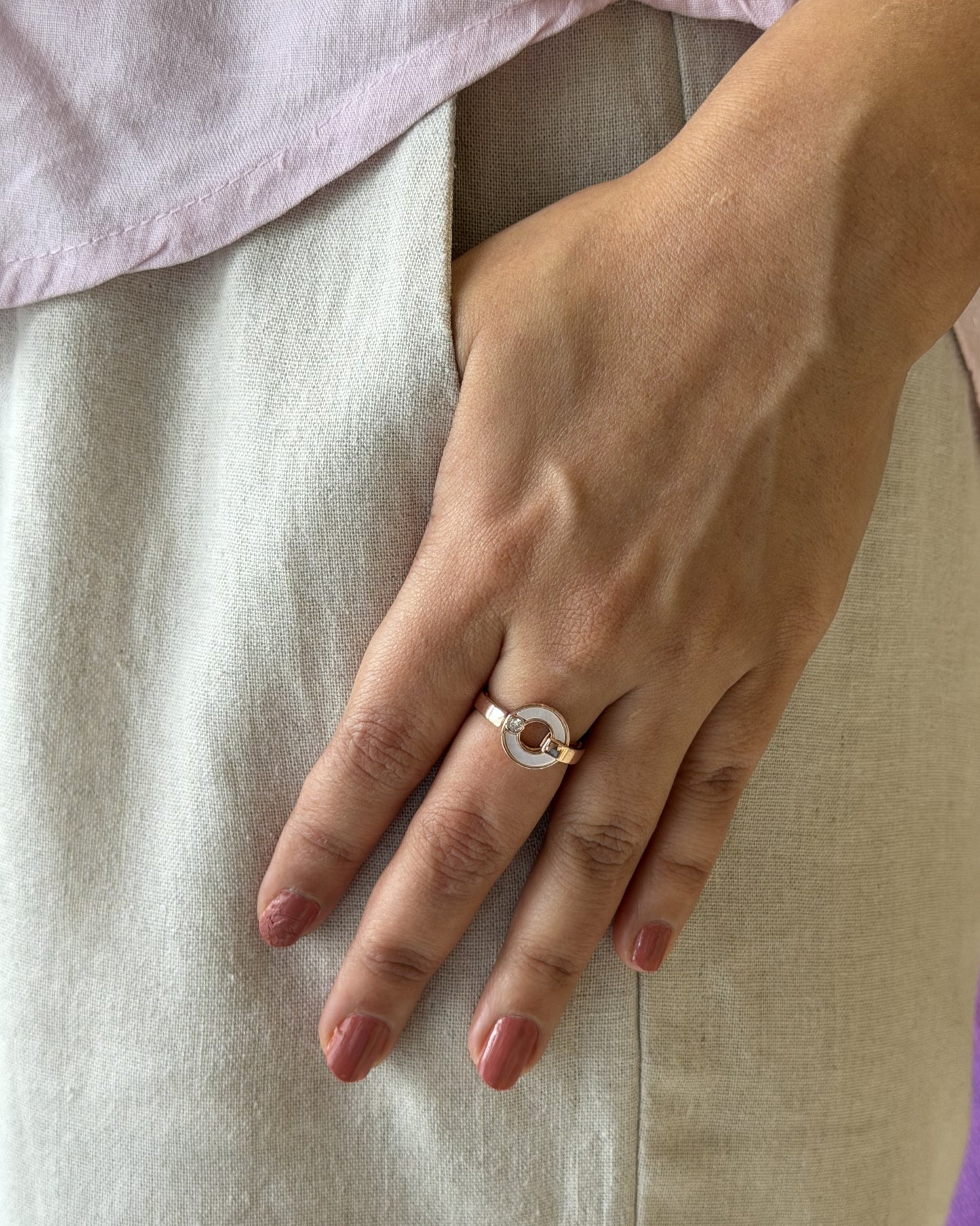 Celeste Circle Ring (Size Adjustable)