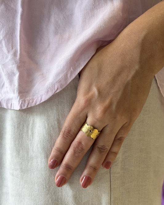 Verdant Band Ring (Size Adjustable)