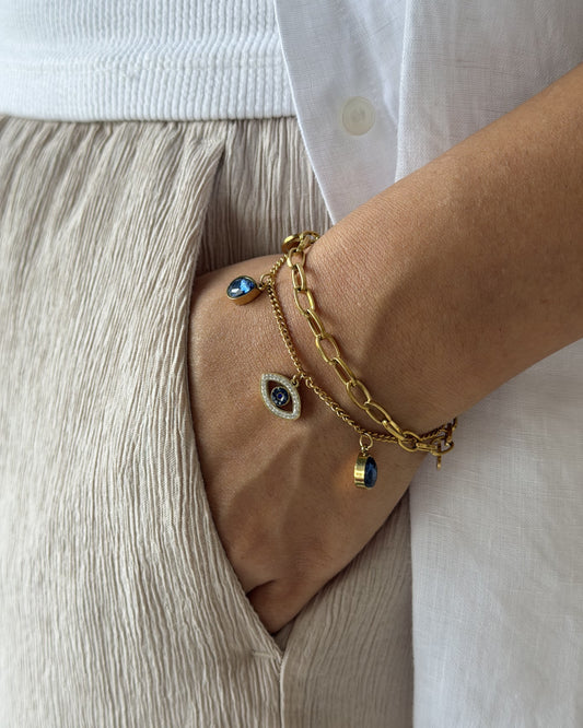 Sapphire Gaze Evil Eye Bracelet