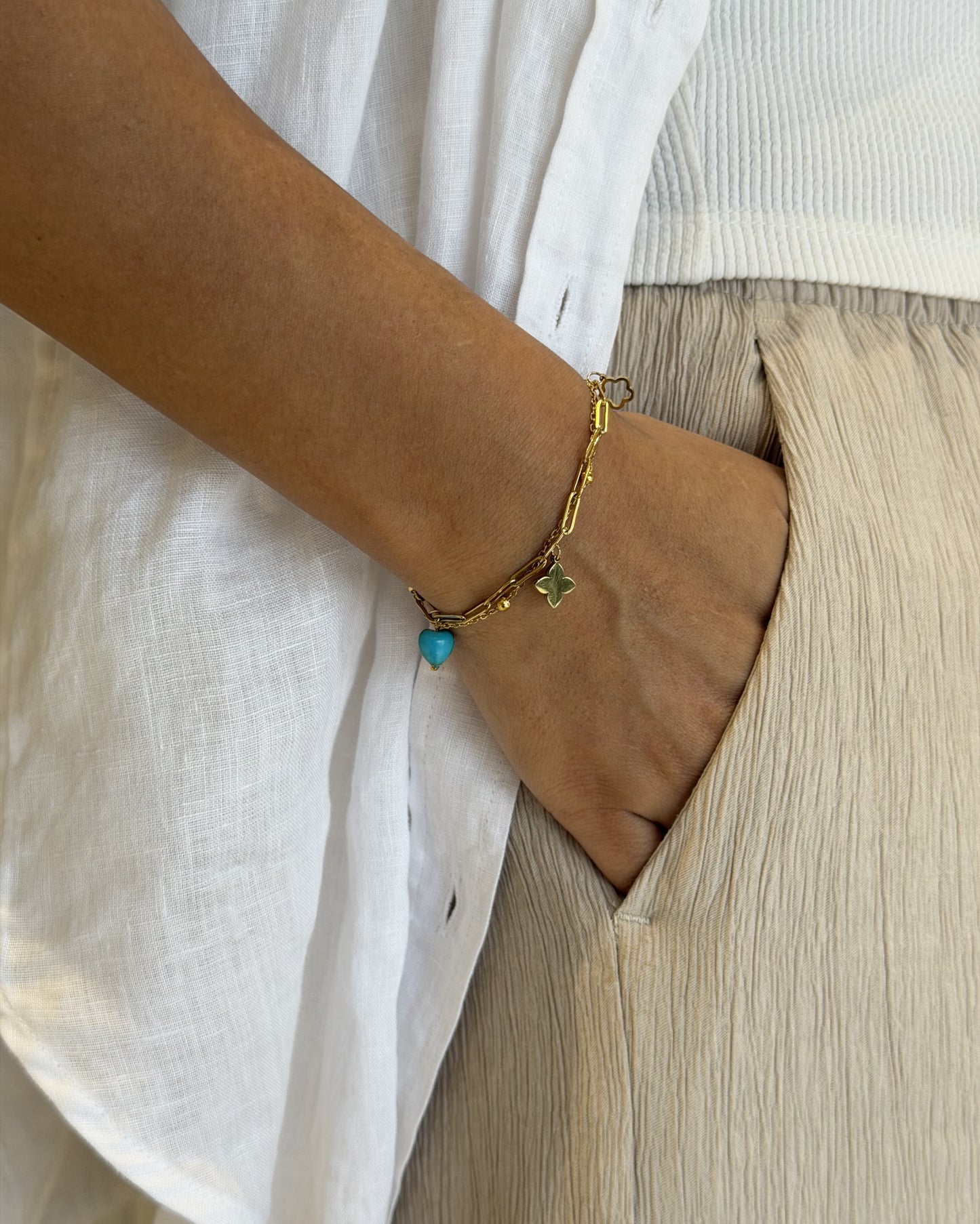 Dainty Charm Link Bracelet