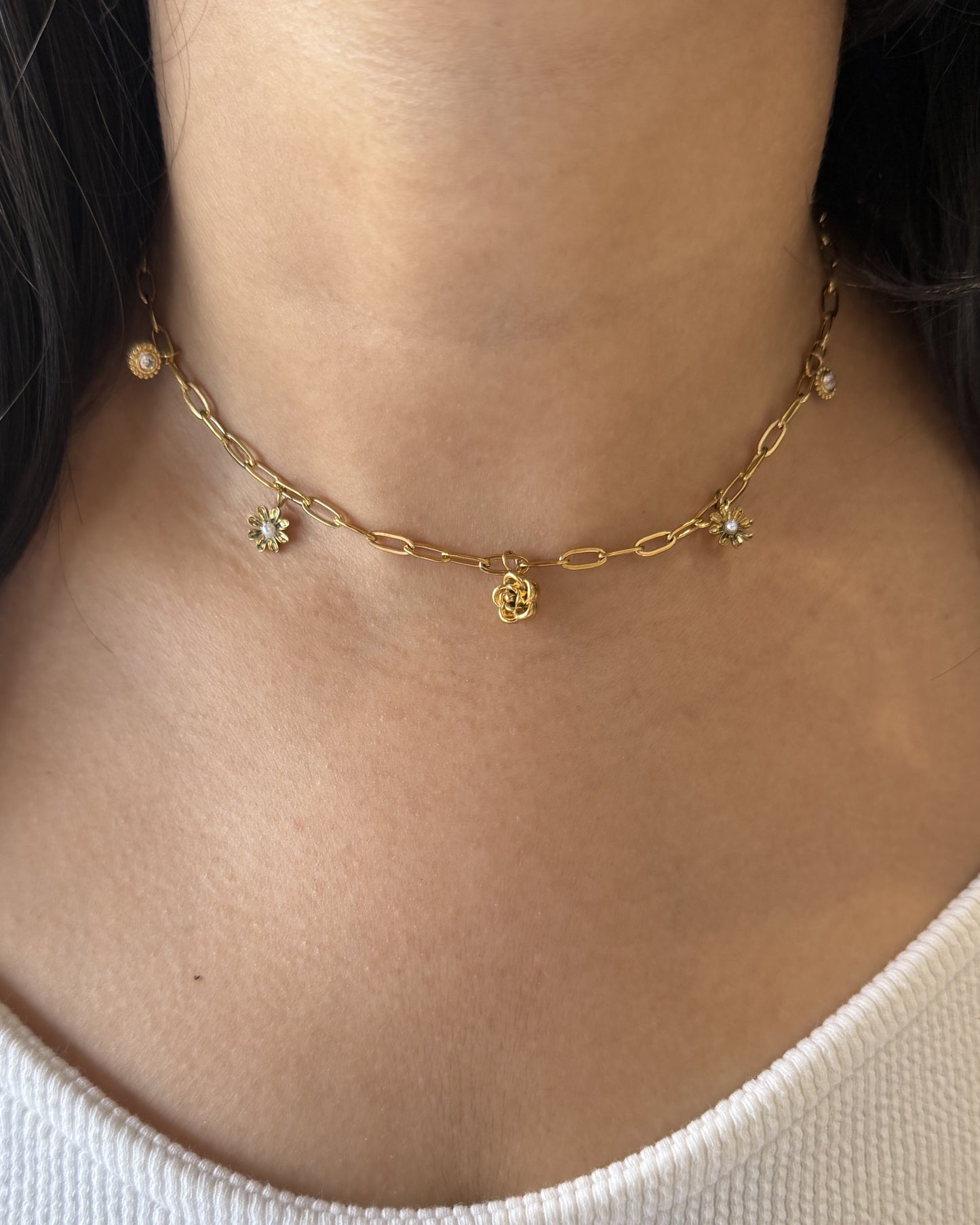 Rosette Link Necklace