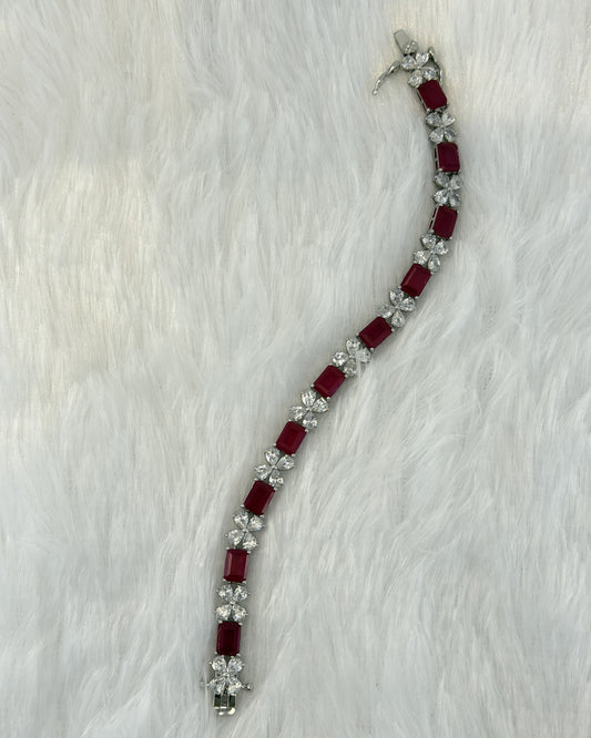 Ruby Blossom Bracelet