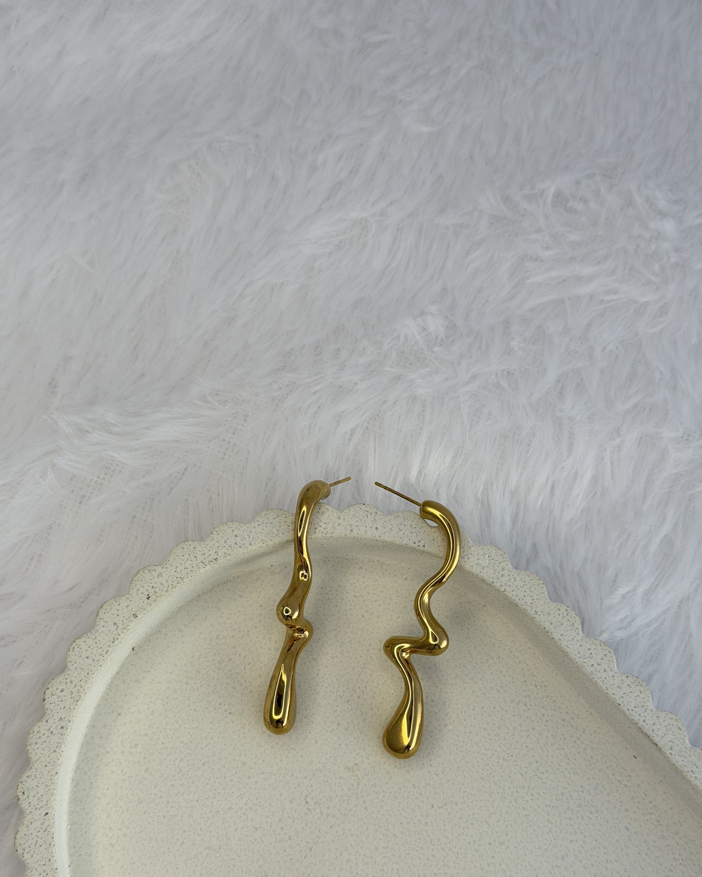 Wavy Statement Earrings