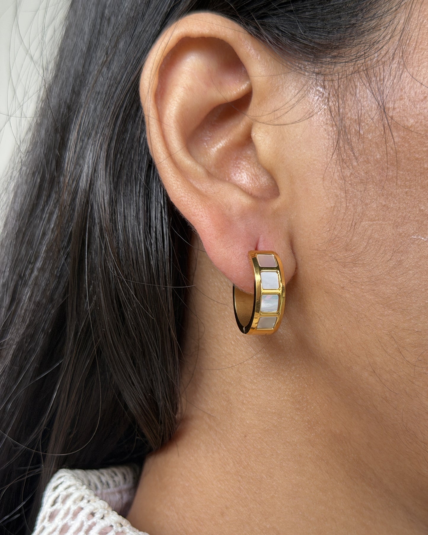 Golden Tile Hoops