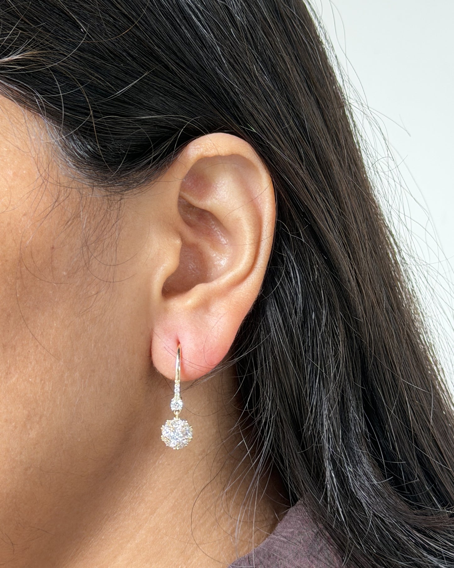 Crystal Blossom Drops Earrings