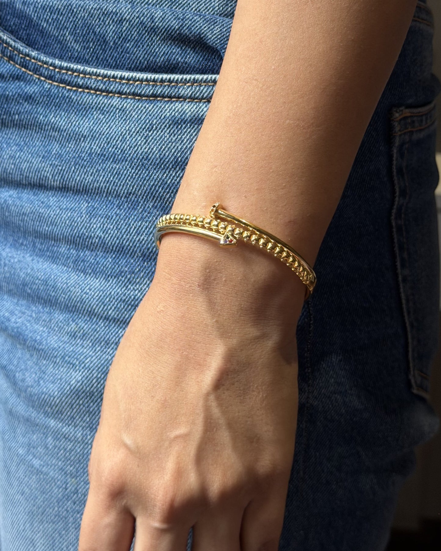 Multicolour studded Nail Bracelet