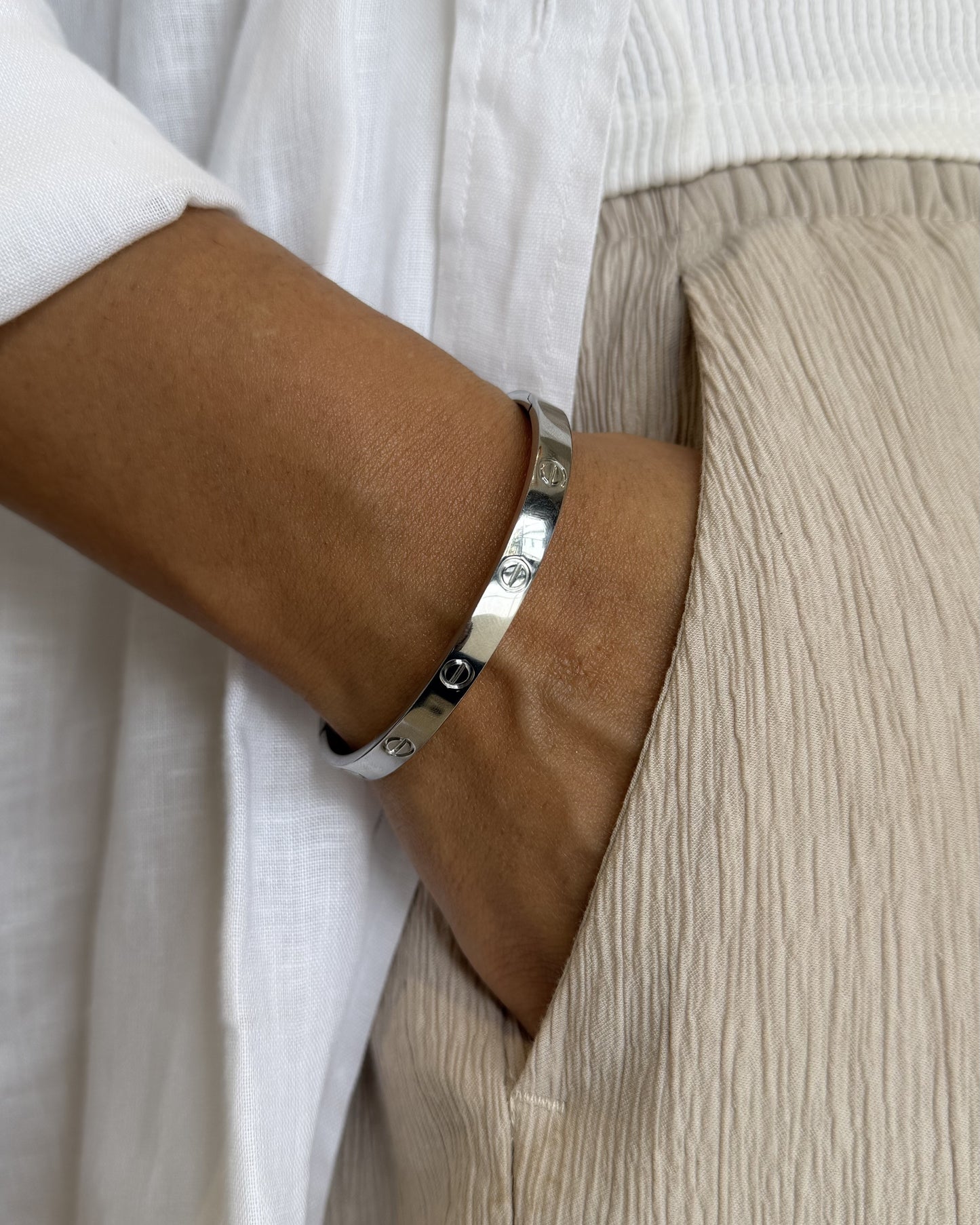 Silver Plain Cartier