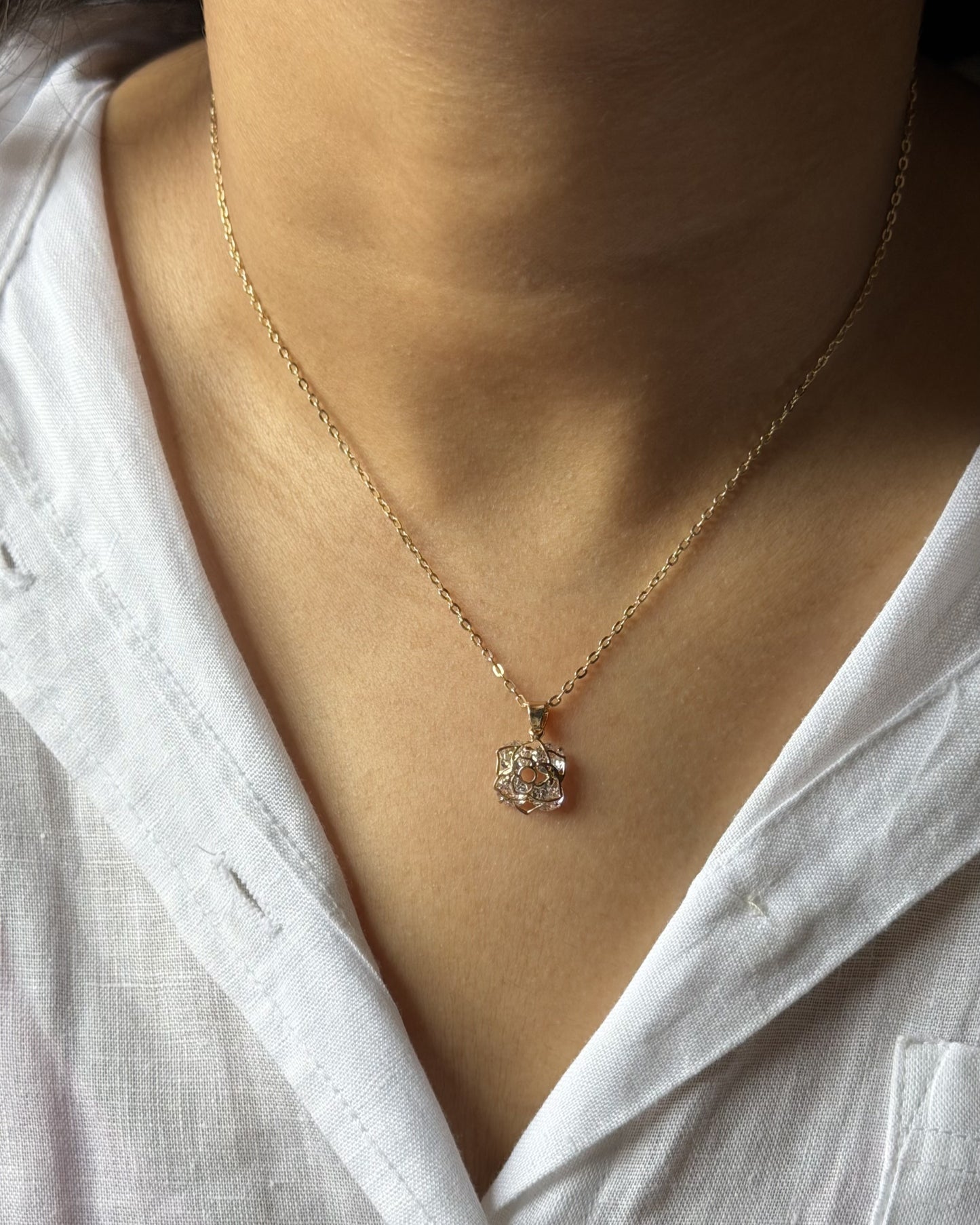 Petal Studded Necklace