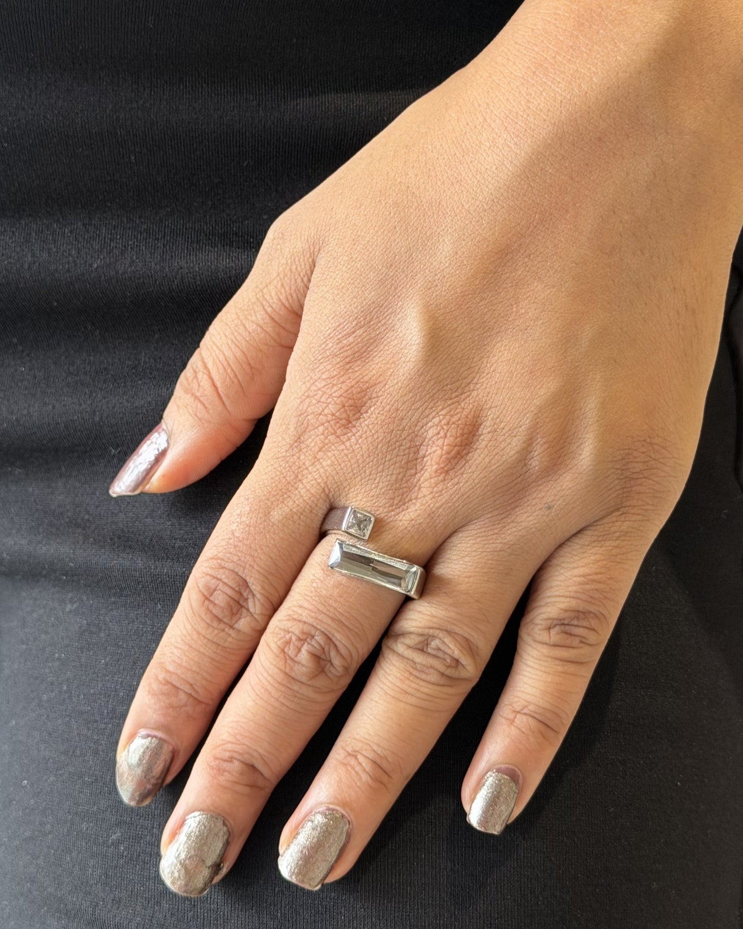 Silver Beam Ring (Size Adjustable)