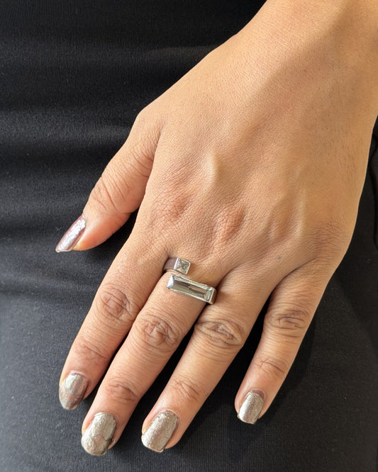 Silver Beam Ring (Size Adjustable)