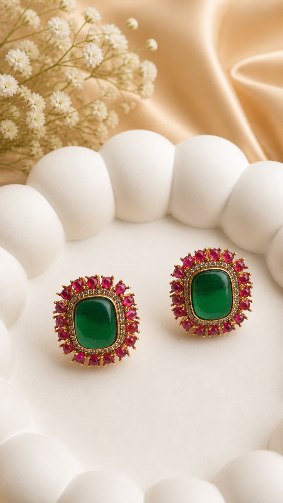 Emerald Bloom Earrings