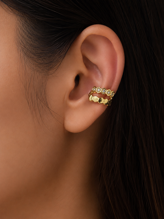 Honeycomb Ear cuff