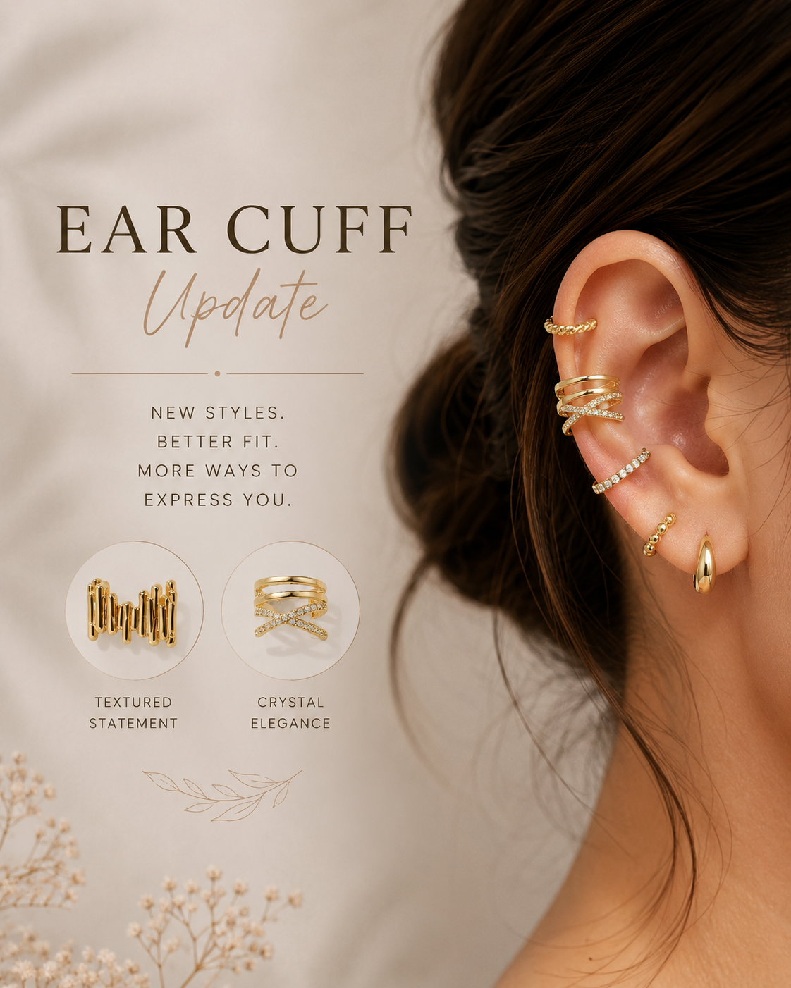 Ear cuff (ANTI TARNISH)