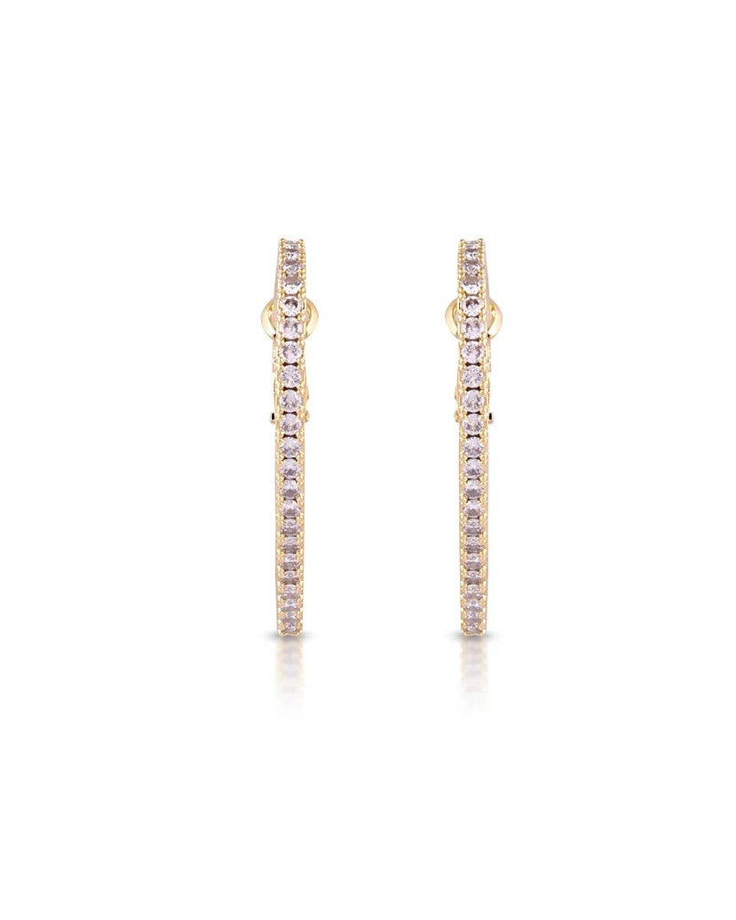 Celeste Heart Hoop Earrings