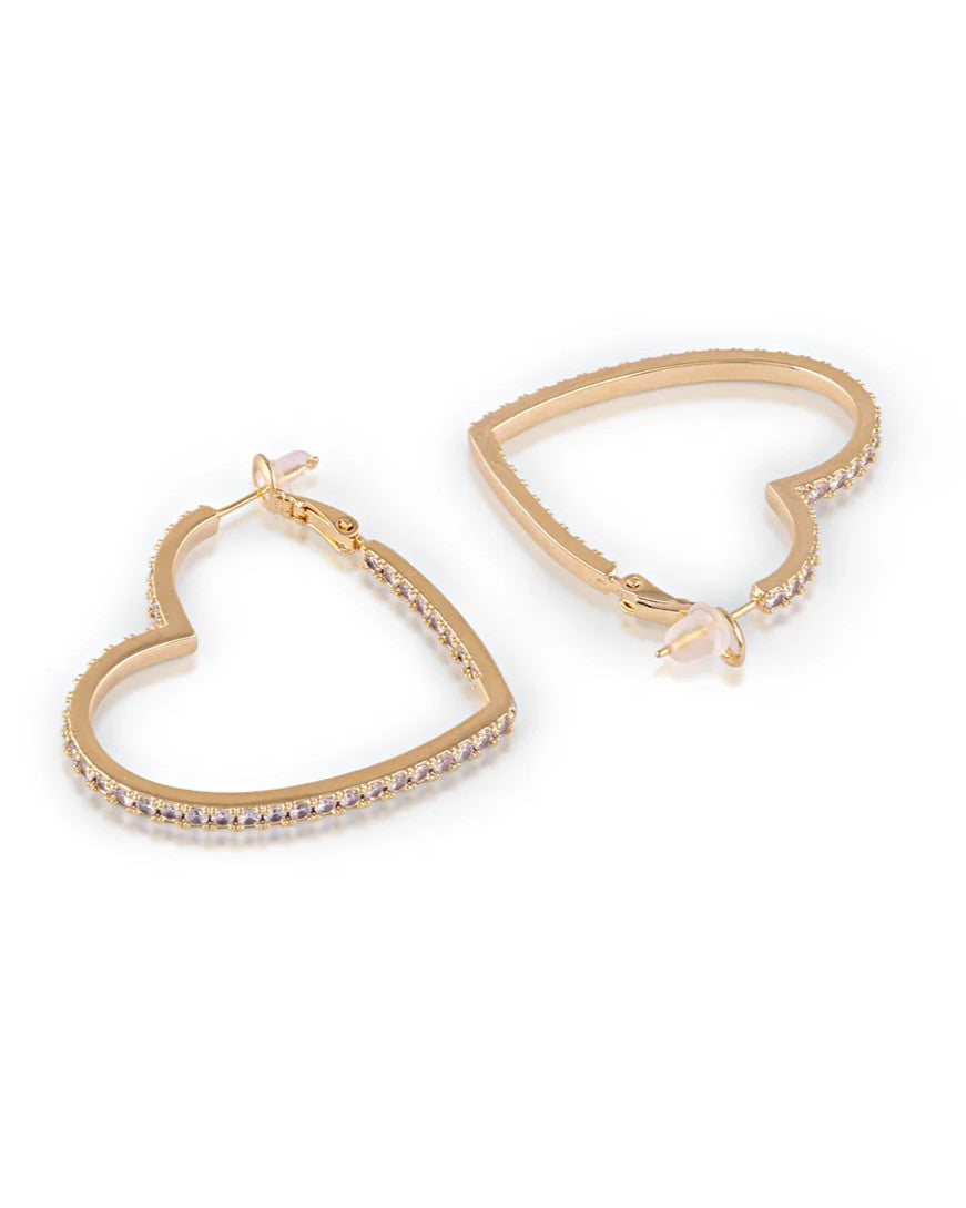 Celeste Heart Hoop Earrings