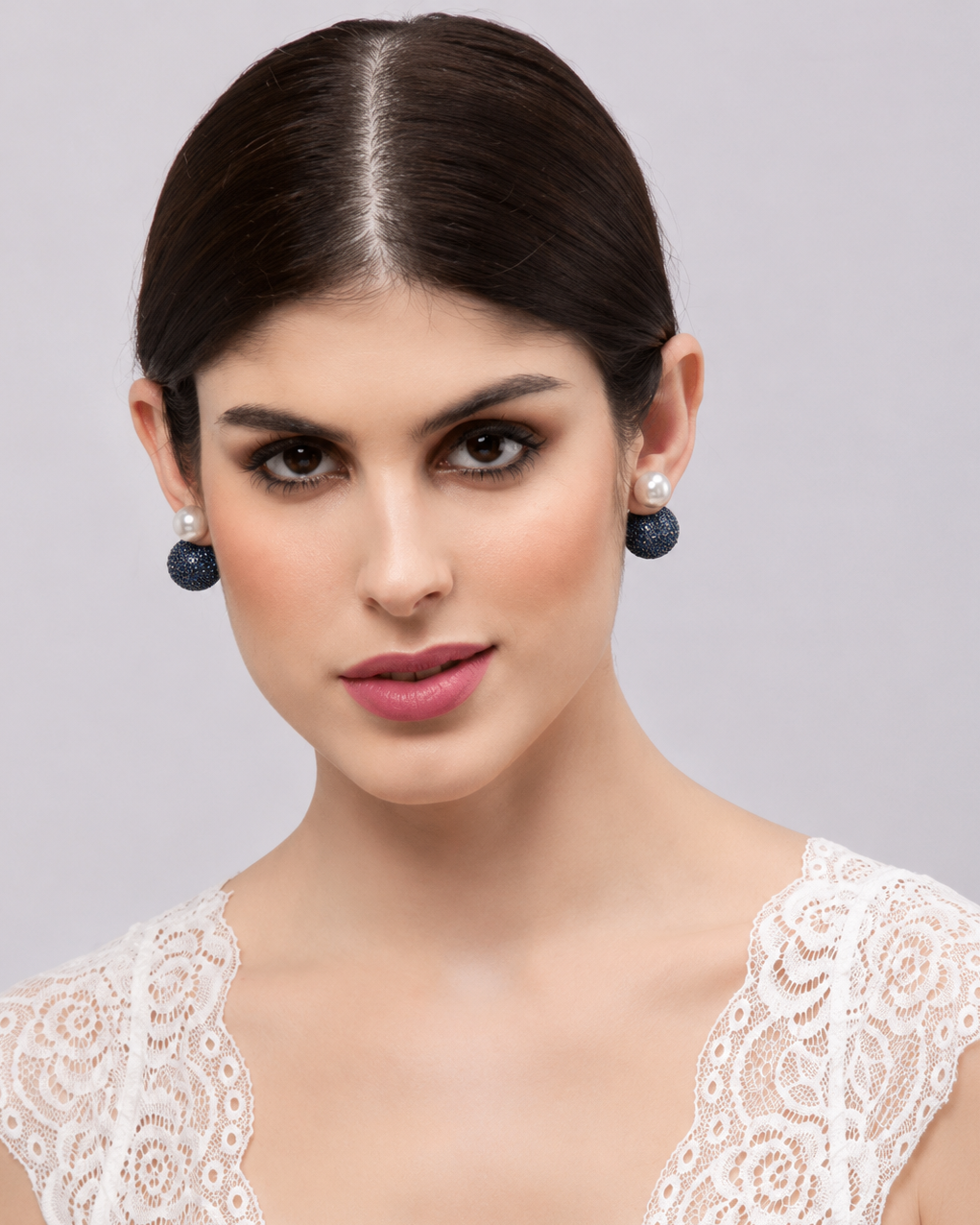 Midnight Pearl Duo Studs
