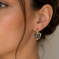 Dual tone Heartt Earrings