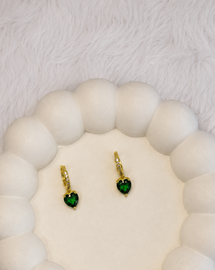 Dainty Heart Drop Earrings