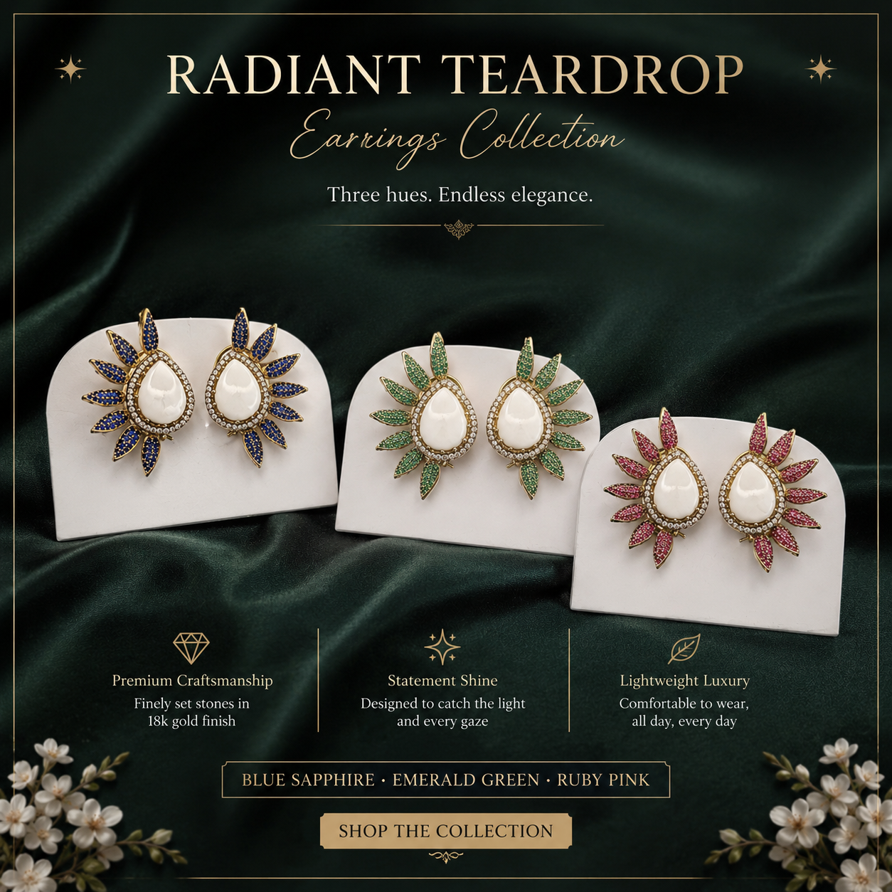 Radiant Teardrop earrings