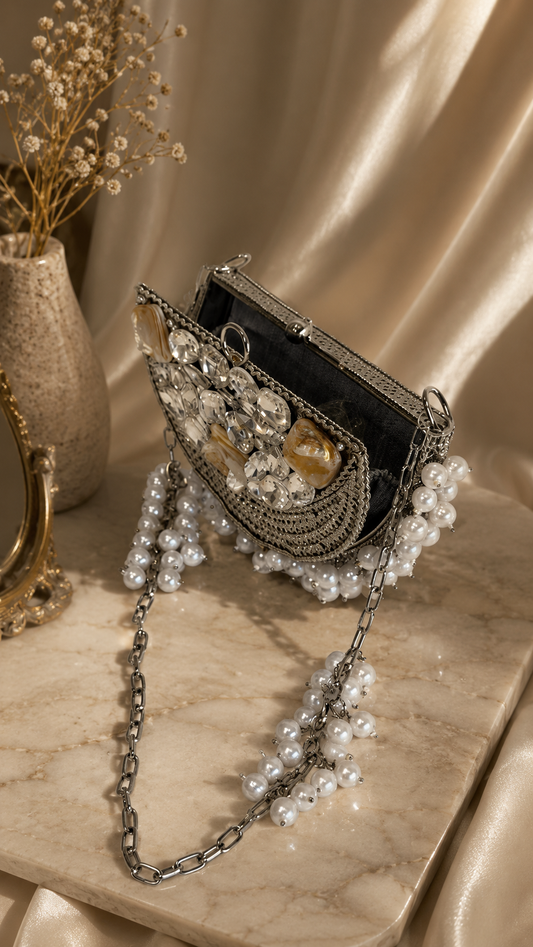 Pearl Bloom Mini Clutch