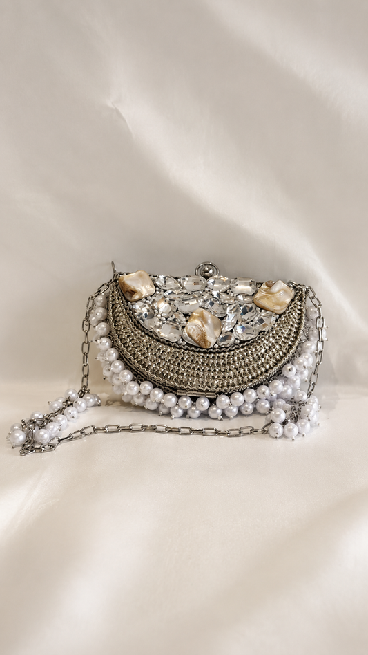 Pearl Bloom Mini Clutch
