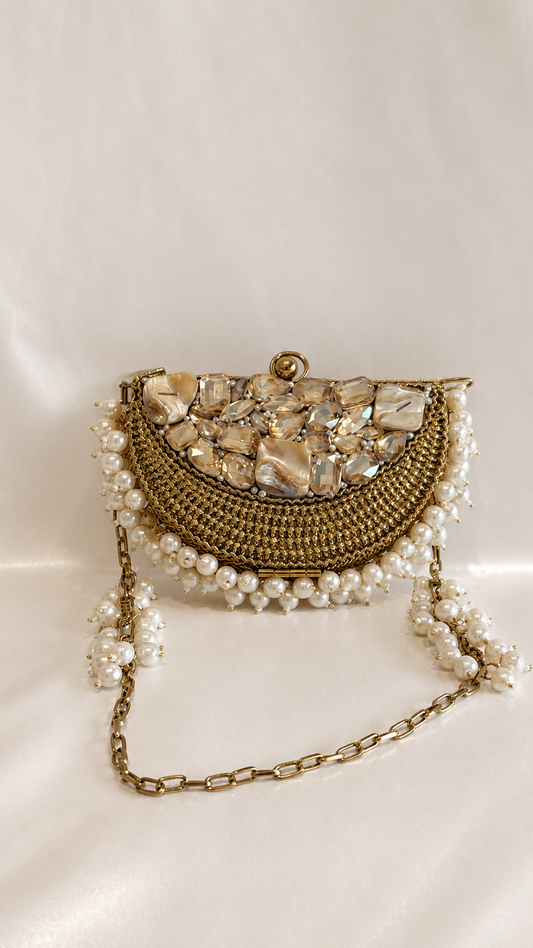 Pearl Bloom Mini Clutch