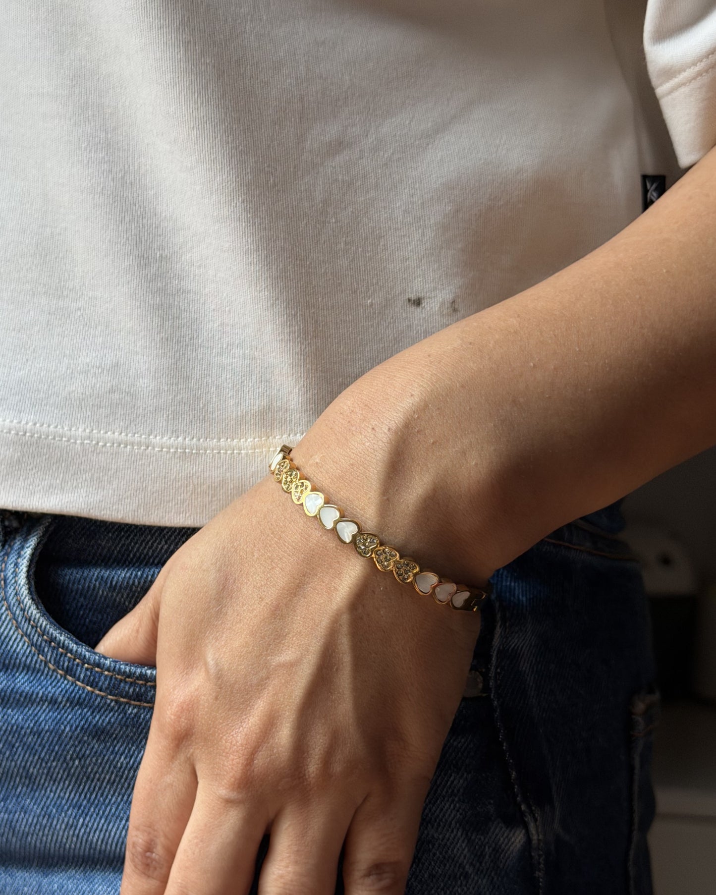 Pearl Heart Bracelet