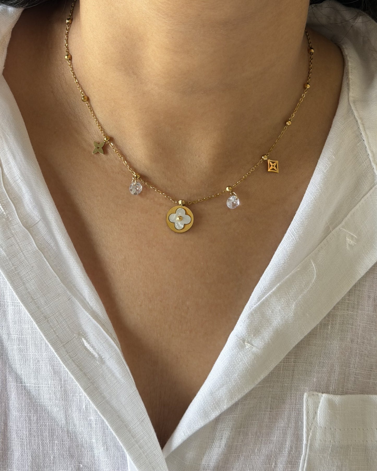 Celeste Clover Necklace