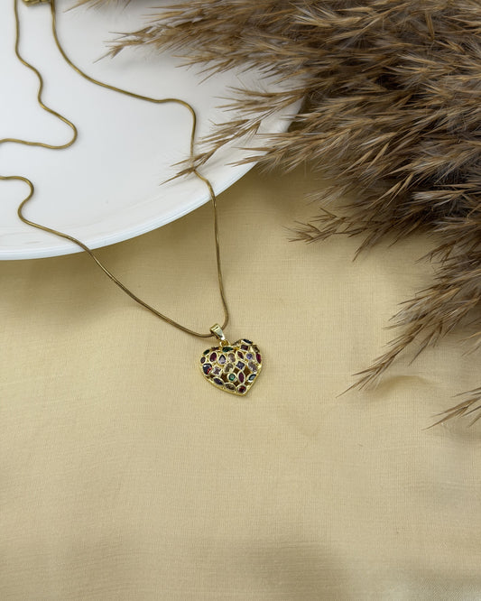 Rainbow Heart Necklace