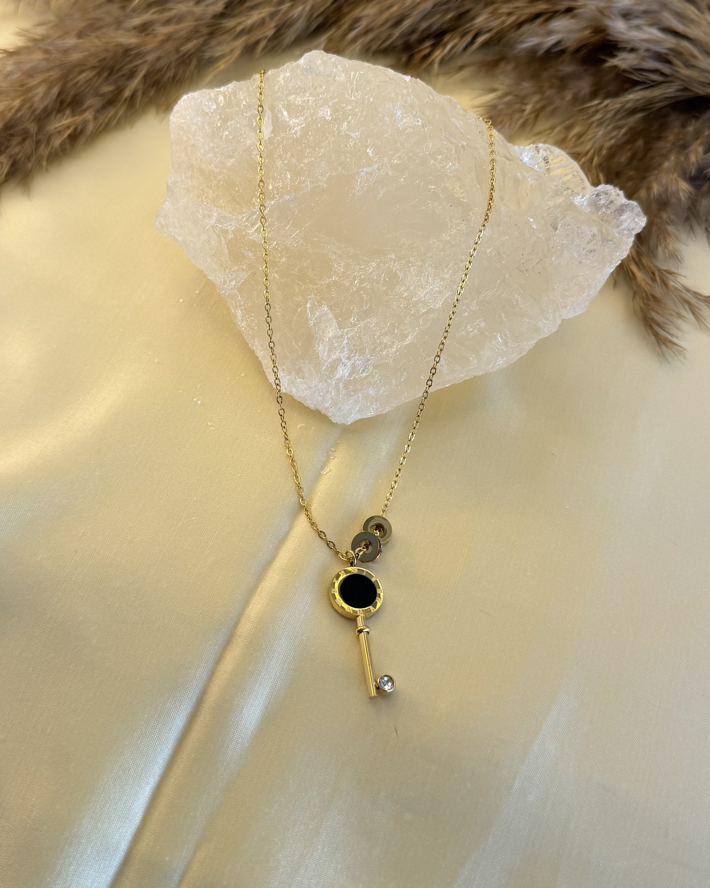 Midnight Key Necklace