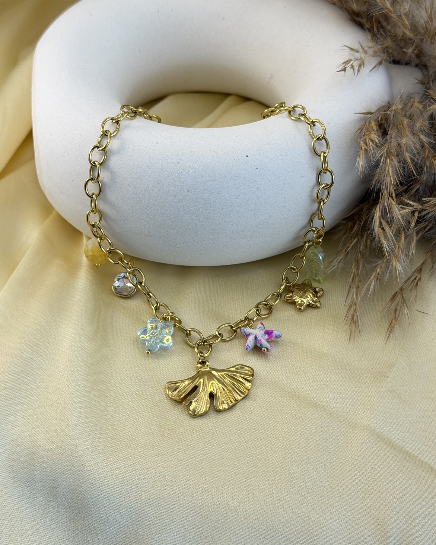 Seaside Bloom Charm Necklace