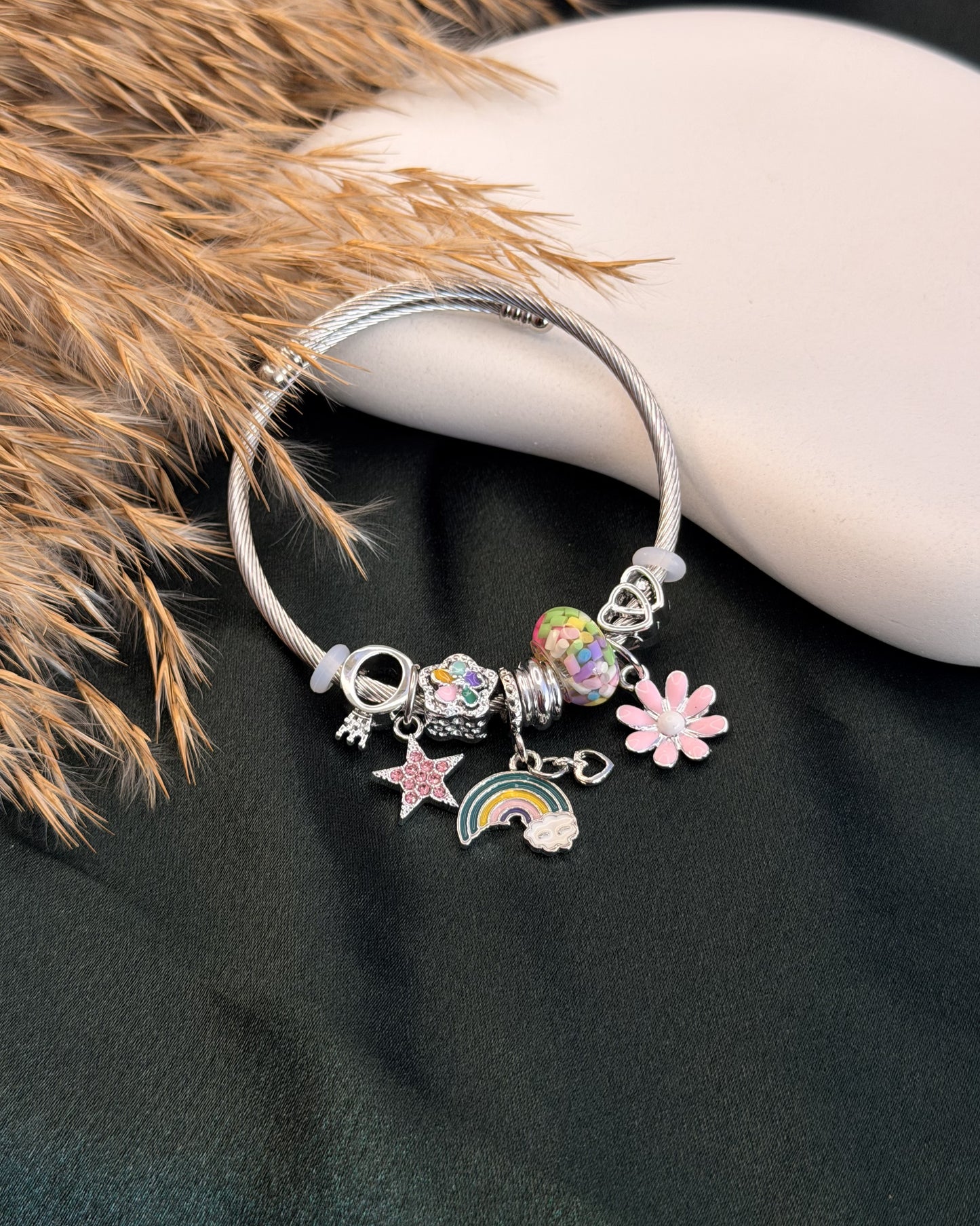 Confetti Rainbow Charm Bracelet