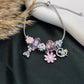 Pink Petal Charm Bracelet