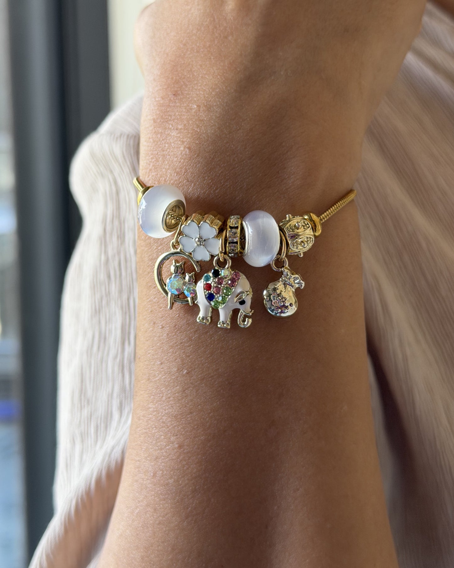 Lucky Elephant Charm Bracelet