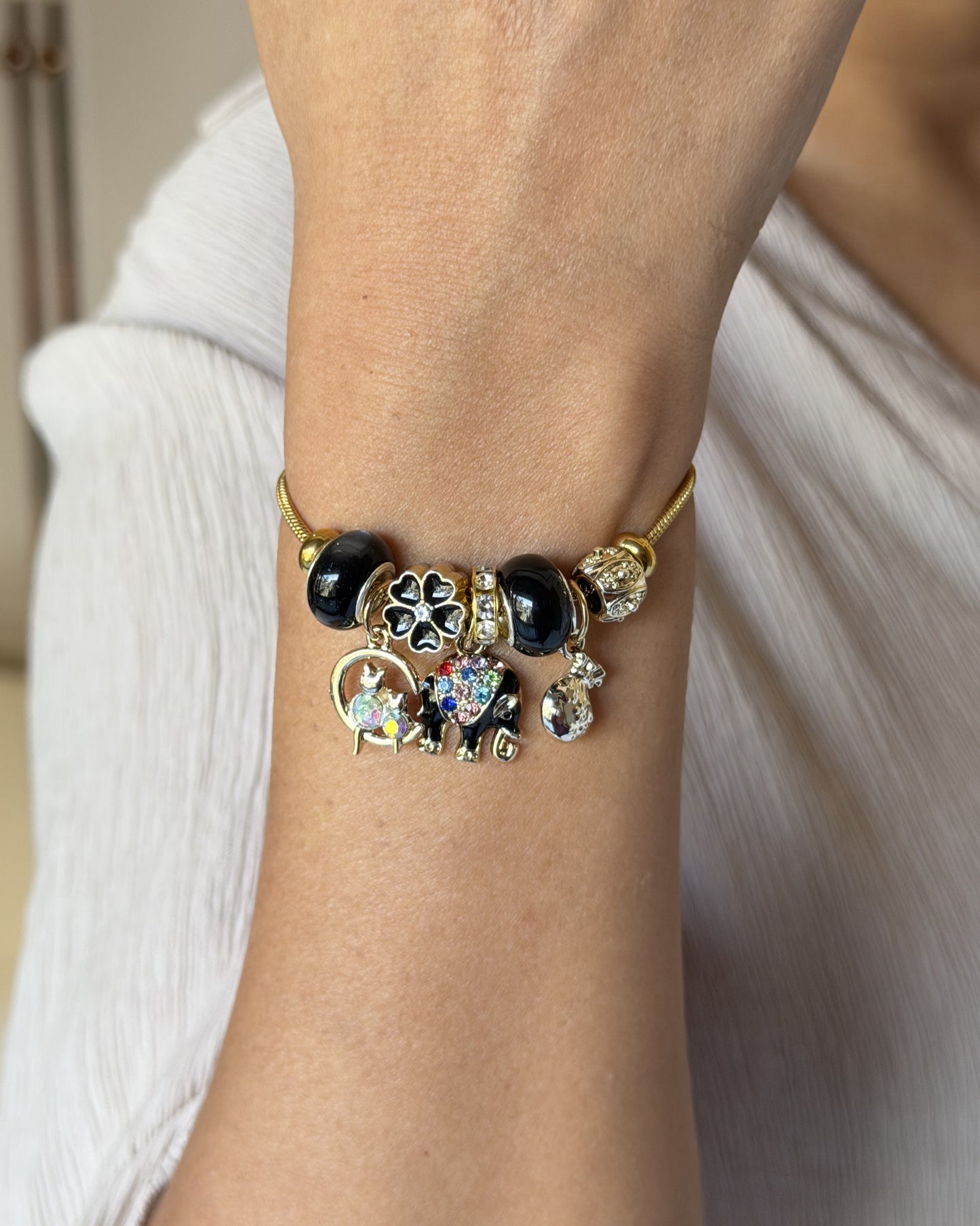 Lucky Elephant Charm Bracelet