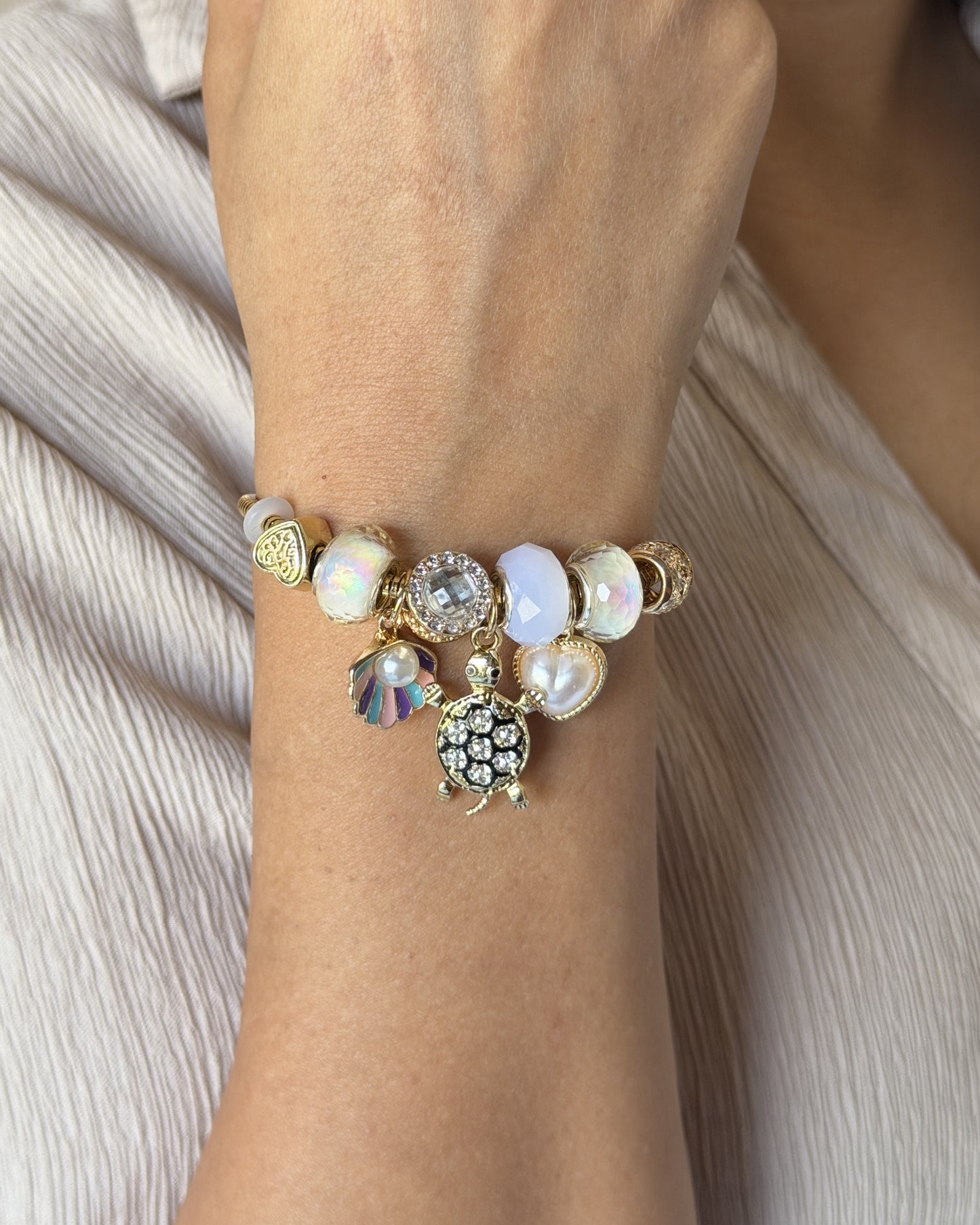 Pearl Tide Charm Bracelet