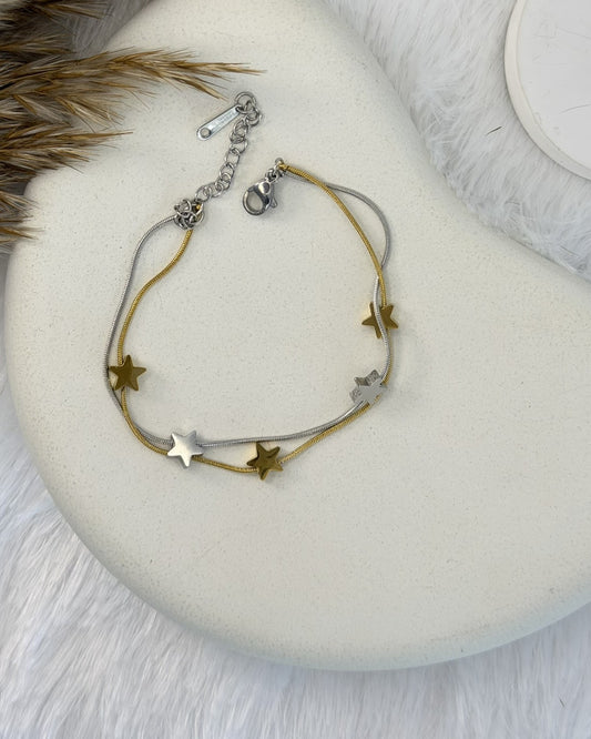 Starlight Link Dual Tone Bracelet