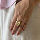 Golden Pebble Ring (Size-8)